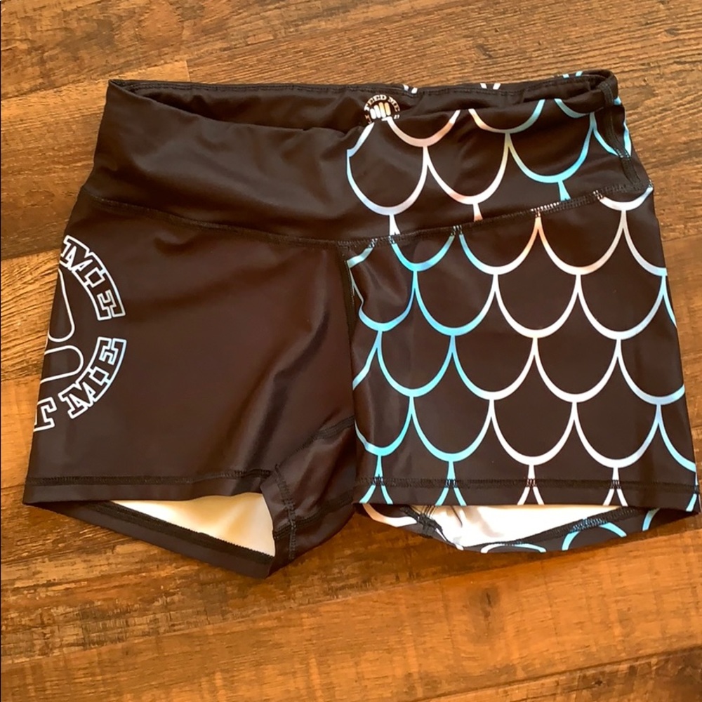 Feed Me Fight Me workout shorts M